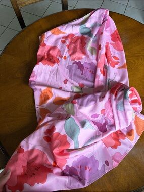 Petal & Pup One-Shoulder Floral Dress in Pink and Coral